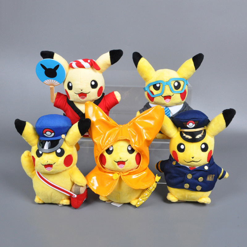 寵物小精靈Pikachu 寶可夢go神奇寶貝皮卡丘毛絨玩具公仔一件代發工廠,批發,進口,代購