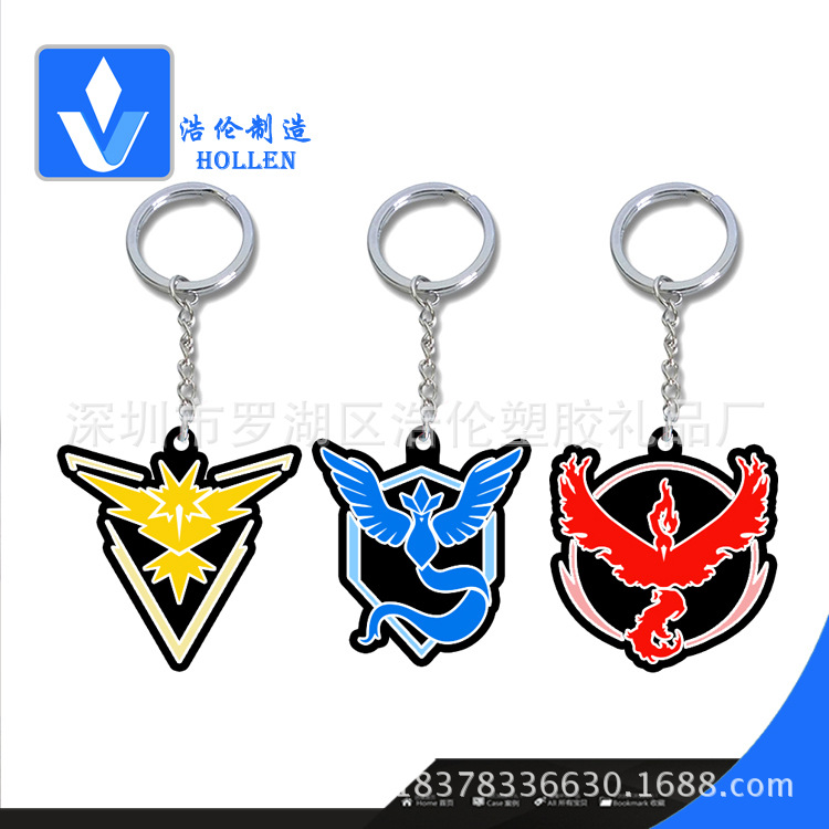 pokemon go掛飾寶可夢Team Valor Mystic Instinct手機擦鑰匙扣工廠,批發,進口,代購