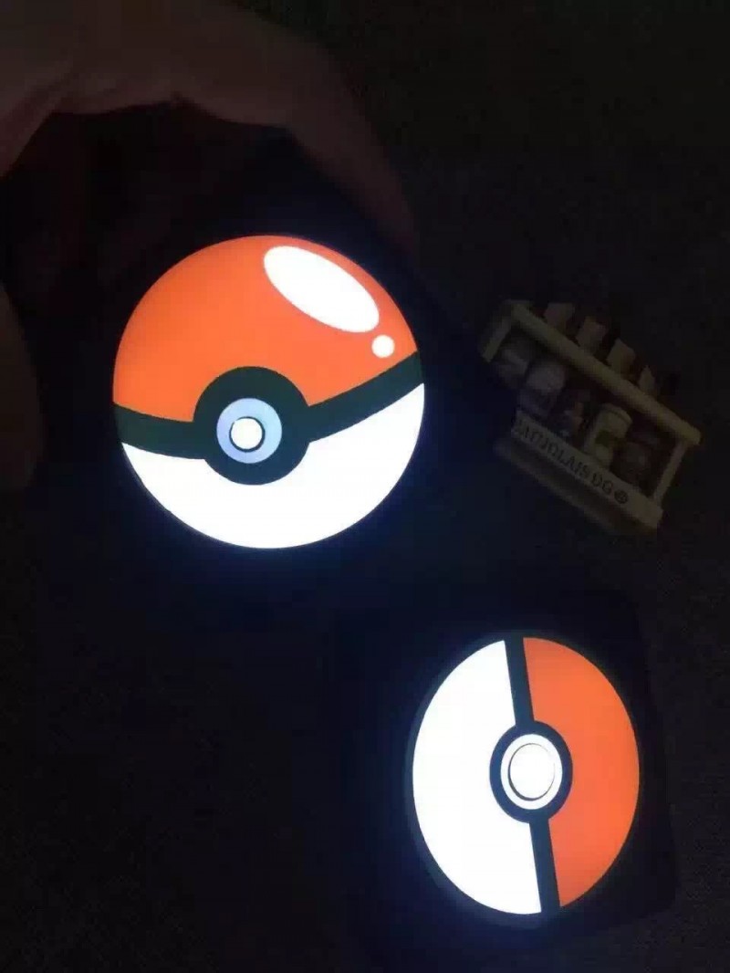 pokemon go卡通旋轉夜光精靈球充電寶女創意可愛寶可夢go移動電源批發・進口・工廠・代買・代購