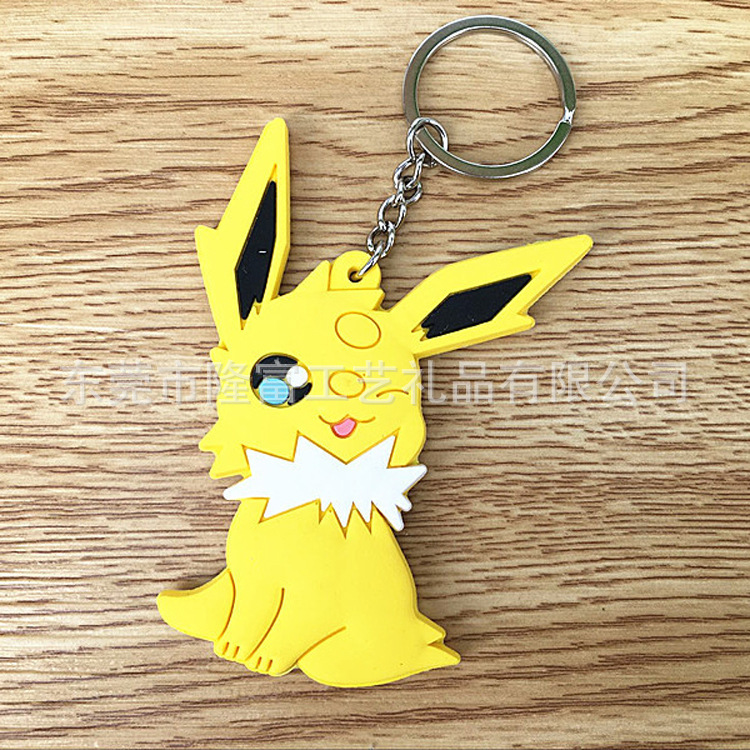 皮卡丘寵物精靈鑰匙扣 寶可夢go小商品供應 pokemongo軟膠鑰匙扣工廠,批發,進口,代購