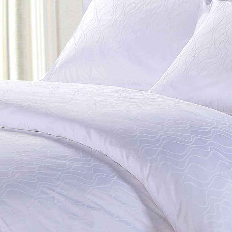 水波紋被套星級快捷賓館酒店床上用品全棉白色被套被罩廠傢真銷工廠,批發,進口,代購