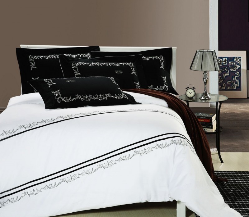 全棉貢緞緞條四件套/純色系列/賓館酒店床上用品一件代發工廠,批發,進口,代購