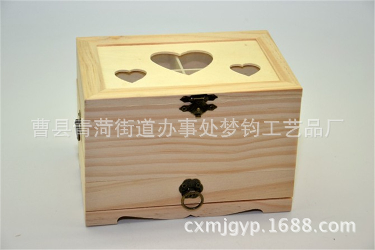 曹縣木盒廠傢熱銷木質首飾盒 創意多抽屜首飾箱 珠寶飾品收納木盒批發・進口・工廠・代買・代購
