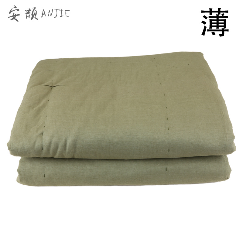 軍訓單人床棉被　草綠色訓練全棉被子　救災物資床上用品　軍棉被工廠,批發,進口,代購
