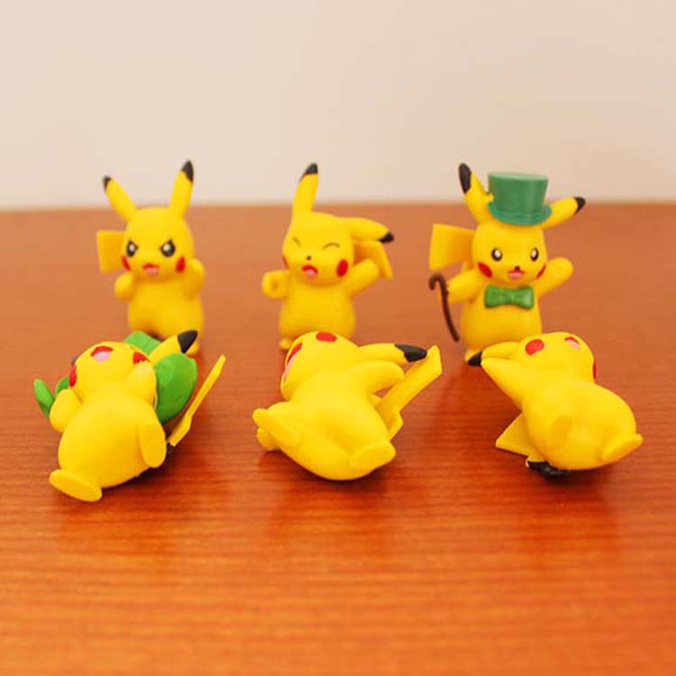 寵物小精靈pokemon go皮卡丘公仔 6款寶可夢go塑膠擺件娃娃現貨批發・進口・工廠・代買・代購