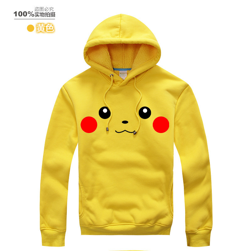 皮卡丘衛衣寵物小精靈寶可夢go卡通周邊衣服新款連帽韓版加厚外套工廠,批發,進口,代購