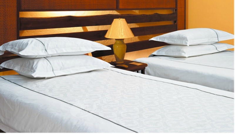 五星級酒店白色佈草賓館床上用品四件套 全棉貢緞提花被套床單工廠,批發,進口,代購