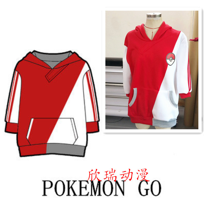 神奇寶貝 Pokemon GO寶可夢go精靈球色動漫周邊衛衣男女外套工廠,批發,進口,代購