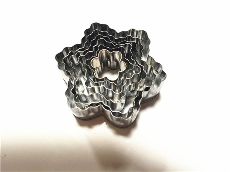 梅花波浪形六件套 不銹鋼蛋糕模具  支持定做餅乾模具烘焙工具批發・進口・工廠・代買・代購