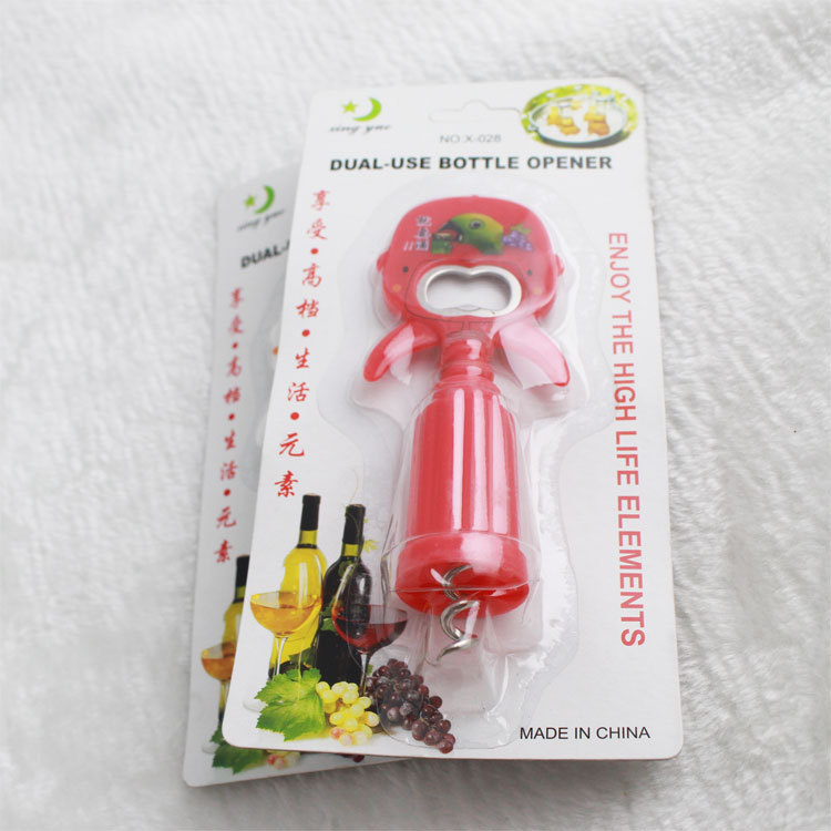 A1085兩用開瓶器批發 創意特色塑料紅酒啤酒開瓶器一元兩元店工廠,批發,進口,代購