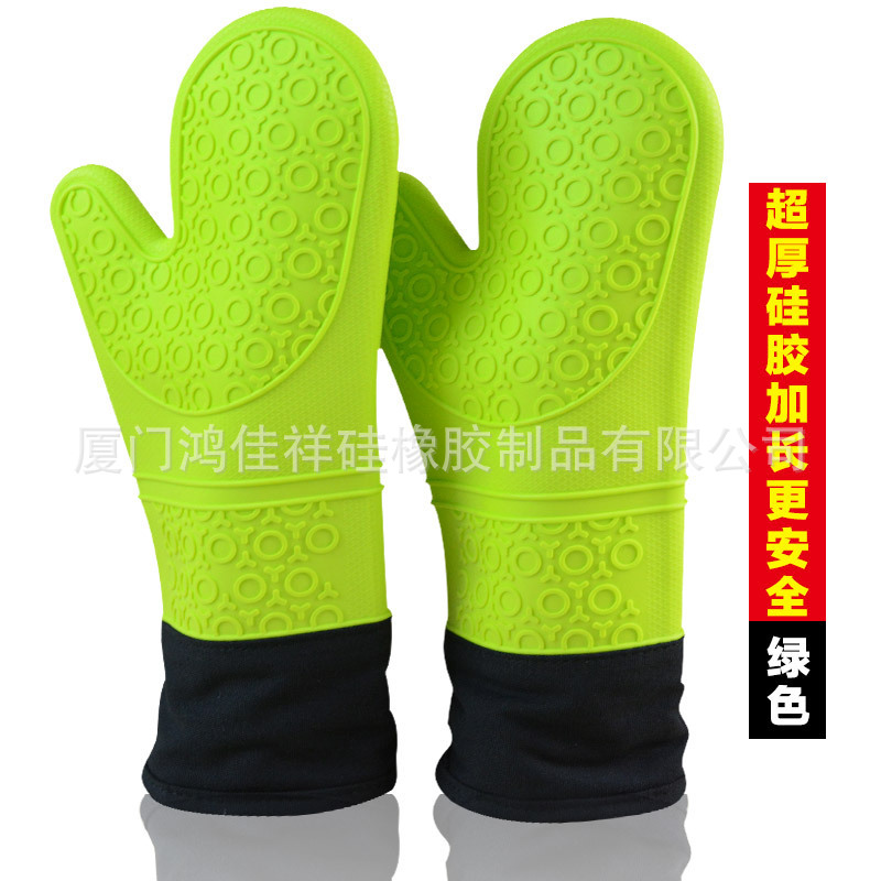 長款  矽膠加棉手套 矽膠微波爐手套 隔熱手套工廠,批發,進口,代購