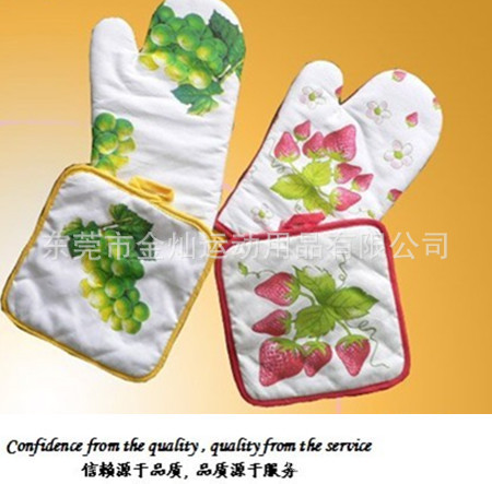 廠傢供應時尚圓點可愛純棉微波爐手套，酥軟絕熱，保潔方便批發・進口・工廠・代買・代購
