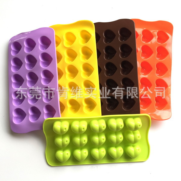 矽膠廚房用品廠傢批發最新款桃心/心形巧克力烘焙模 可OEM定製批發・進口・工廠・代買・代購