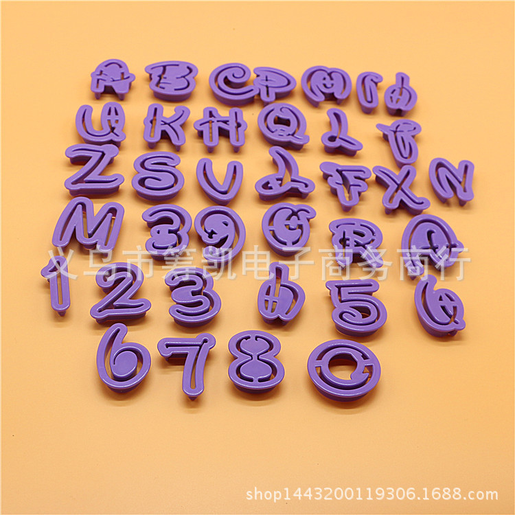 DIY烘焙 迪士尼字母數字 36件套塑料餅乾切模 蛋糕裝飾工具工廠,批發,進口,代購