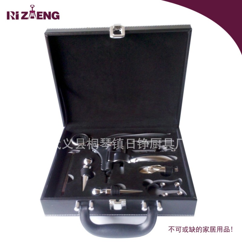 【開瓶器禮品套裝】供應高檔皮盒開瓶器禮品套裝工廠,批發,進口,代購