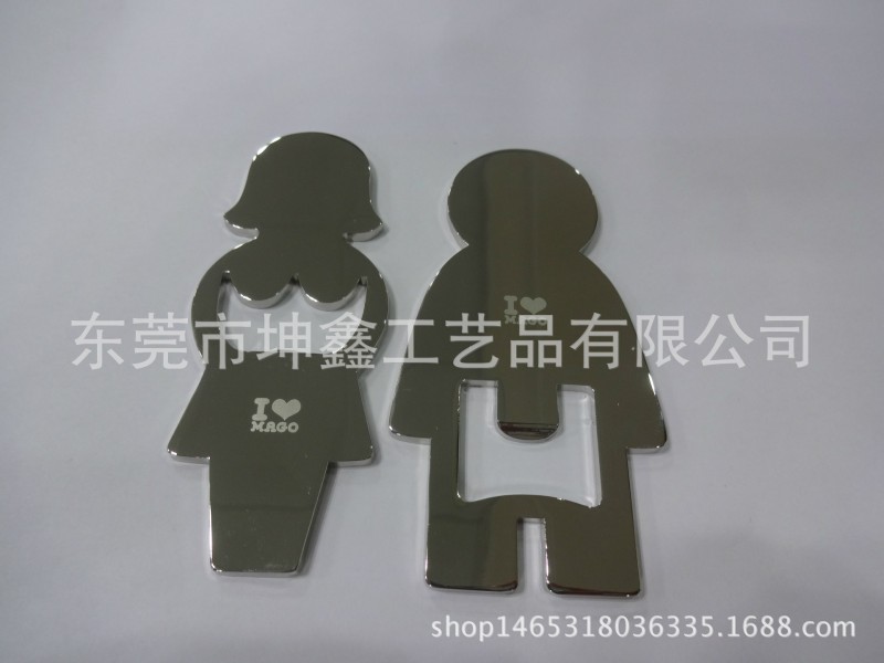 男人女人形狀金屬開瓶器定製 激光logo開瓶器定製 鋅合金開瓶器工廠,批發,進口,代購