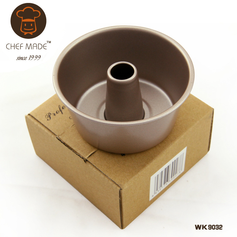 chefmade/學廚 烘焙模具4寸重鋼香檳金色凸柱圓杯蛋糕9032工廠,批發,進口,代購