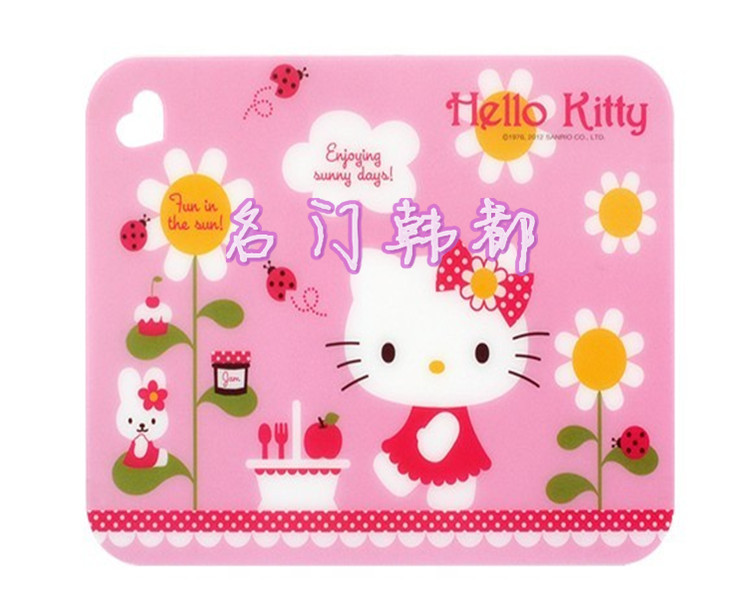 韓國正品 hello kitty凱蒂貓 可懸掛軟菜板砧板薄案板粉色大小2片工廠,批發,進口,代購