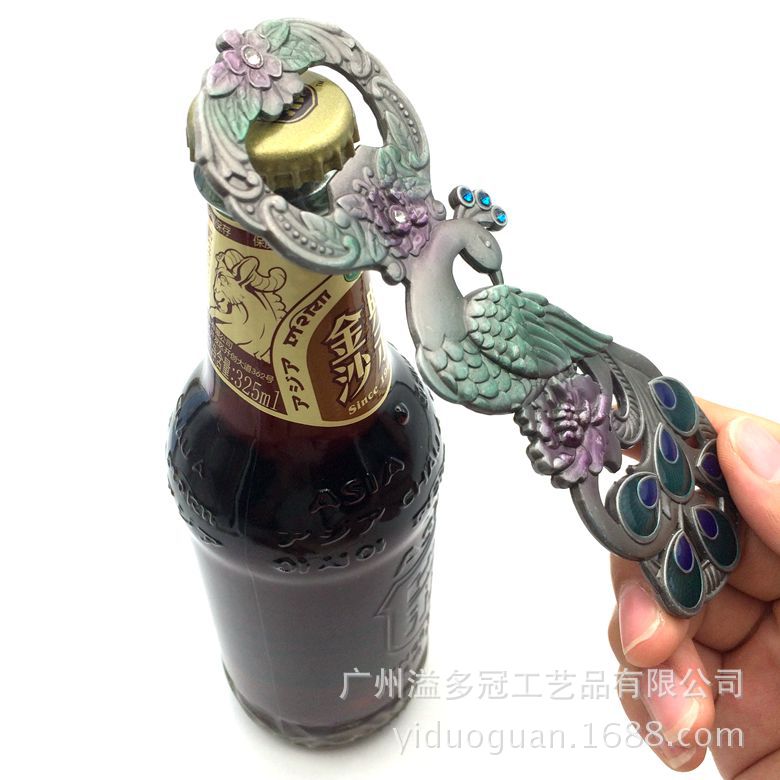 啤酒開廠傢 創意孔雀開屏開瓶器 金屬工藝品 紀念品 實用禮品工廠,批發,進口,代購