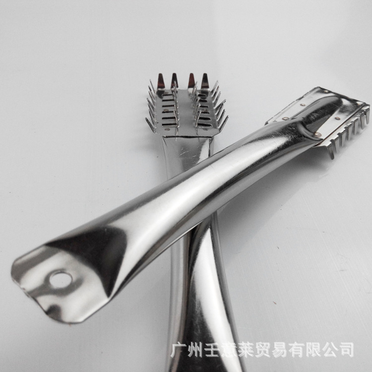 超實用不銹鋼四排刮頭魚鱗刨 木柄三排四排刮頭刮魚鱗器 輕松去鱗工廠,批發,進口,代購