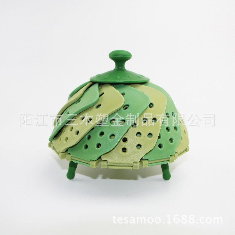 廠傢供應 熱銷矽膠塑料折疊水果籃,伸縮蒸籠,蓮花盤工廠,批發,進口,代購