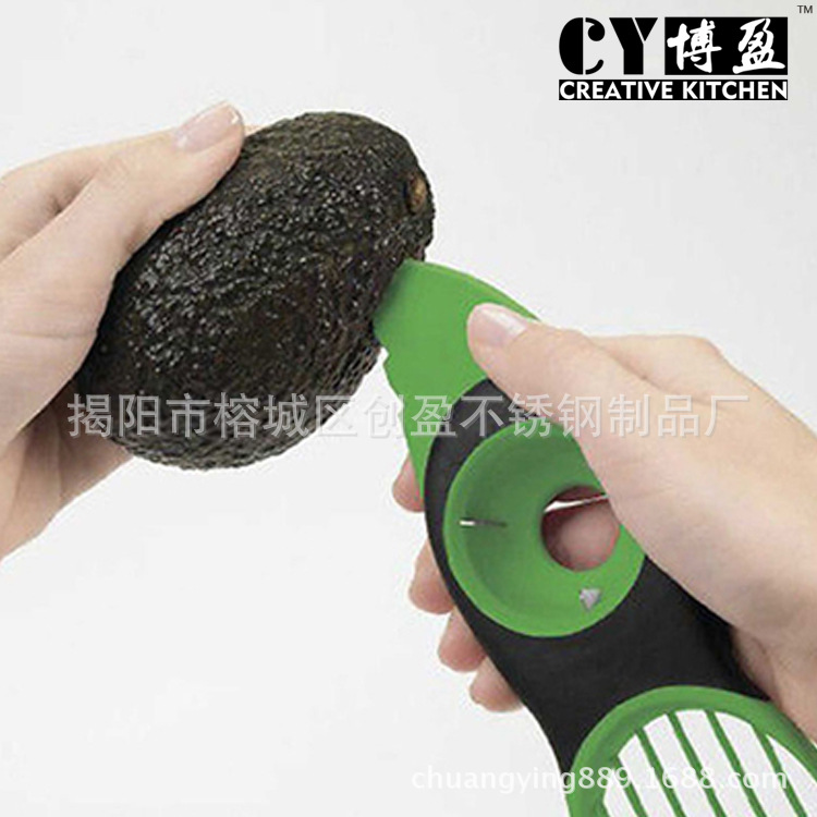 地攤批發走江湖 三合一式多功能水果刀 果肉分離器 牛油果切塊器工廠,批發,進口,代購