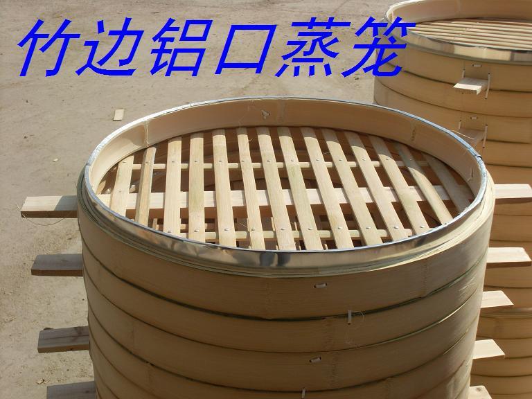 廠傢銷售包子連鎖店定製竹蒸籠、外徑52公分竹邊鋁口、工廠,批發,進口,代購
