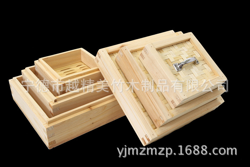 【廠傢直銷現貨】各大小規格竹木方形蒸籠 竹製蒸籠批發 可定做工廠,批發,進口,代購