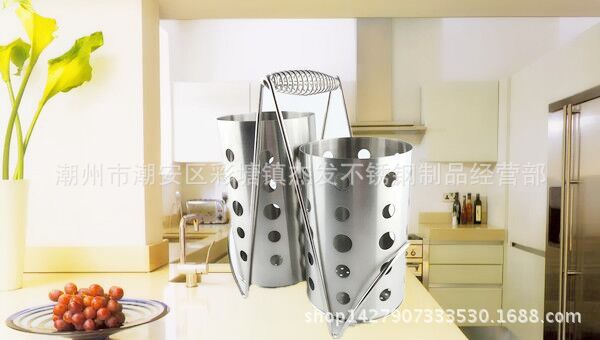 不銹鋼廚房筷子筒套裝特厚筷子籠筷子架餐具筒廚房置物架廠傢直銷工廠,批發,進口,代購
