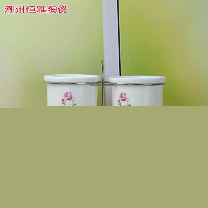 廠傢直銷陶瓷筷子籠廚房置物架筷子筒瀝水帶鐵架筷筒定製LOGO禮品批發・進口・工廠・代買・代購
