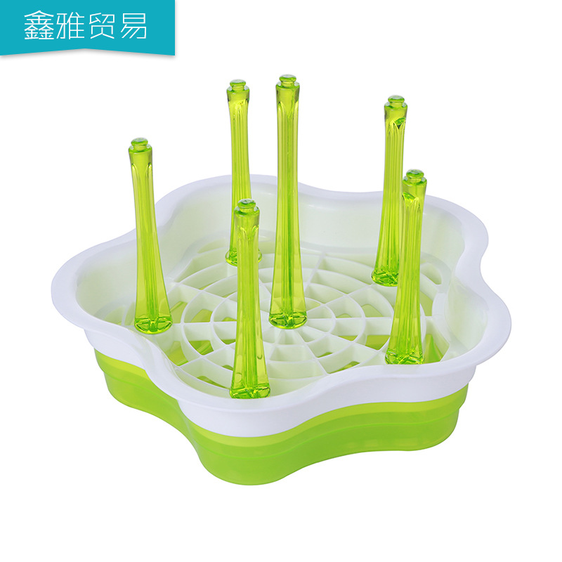 輝煌0143依言瀝水杯架 酒杯架 創意塑料梅花型杯架工廠,批發,進口,代購