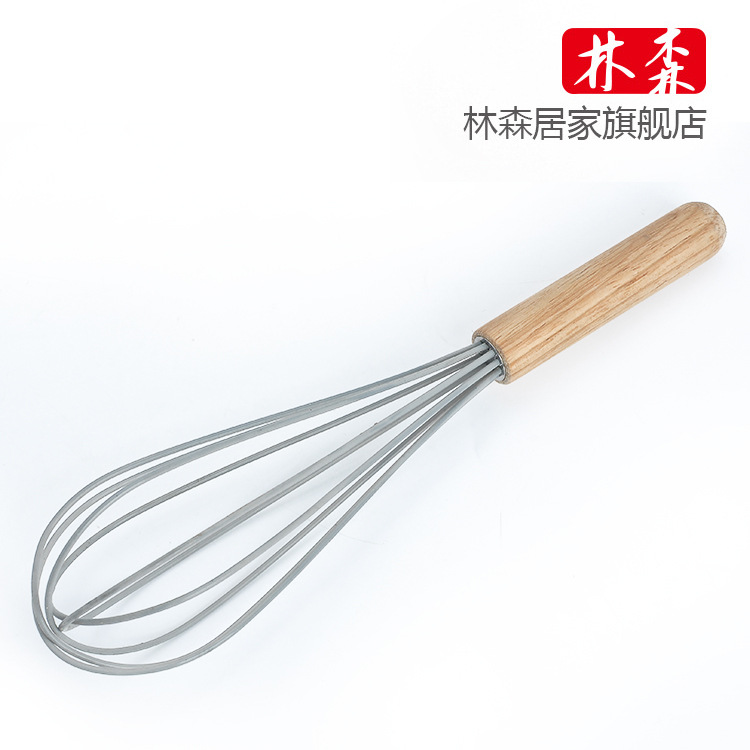 廚房不銹鋼手動打蛋器 傢用奶油黃油和麵攪拌器 蛋糕烘焙蛋抽木柄工廠,批發,進口,代購