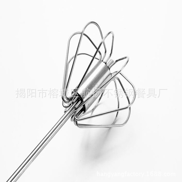 不銹鋼半自動手壓旋轉打蛋器 傢用廚房手動雞蛋攪拌棒打發奶油器批發・進口・工廠・代買・代購