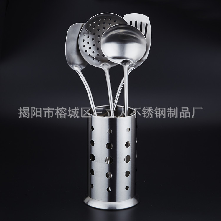 母親節禮品 加厚不銹鋼筷子筒 圓孔筷籠 帶底廚具架 無磁瀝水筒工廠,批發,進口,代購