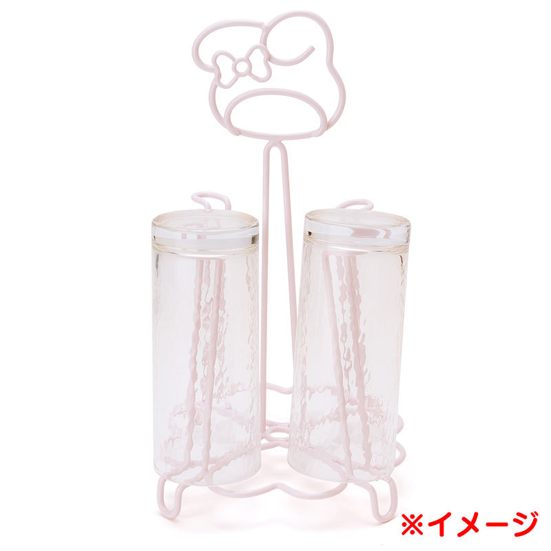 日本正品mymelody水杯架瀝水杯子架子 美樂蒂玻璃杯收納架子工廠,批發,進口,代購