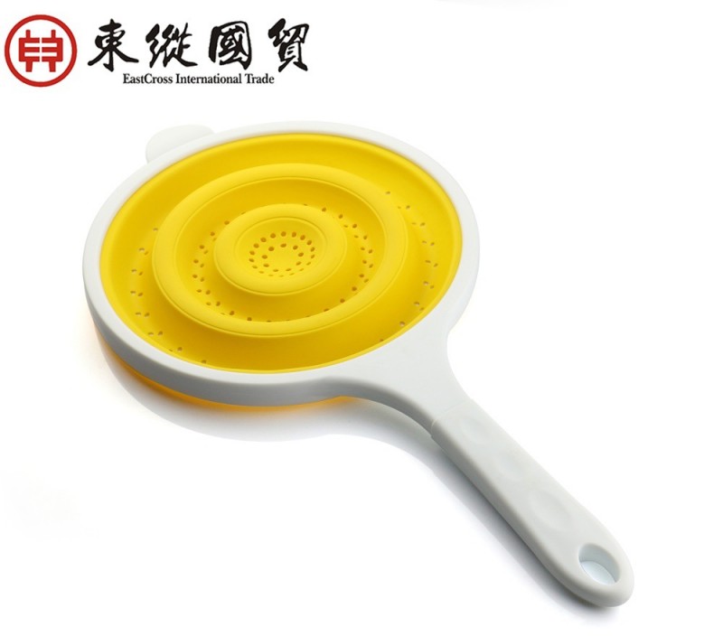 矽膠折疊瀝水籃 伸縮洗菜籃 時尚日式漏籃瀝水工具 工廠現模工廠,批發,進口,代購