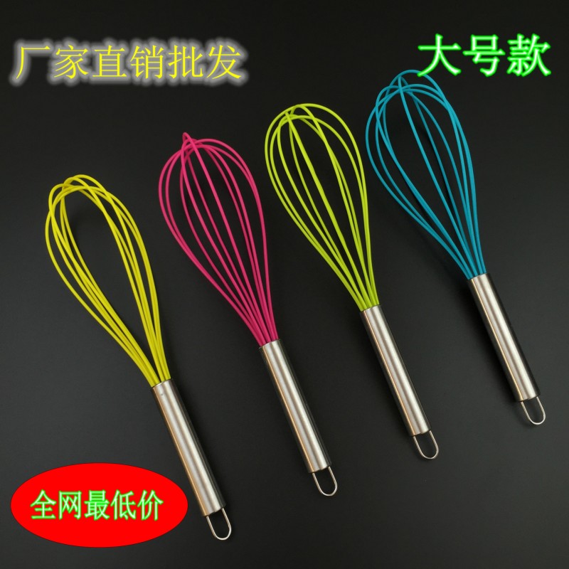 批發 不銹鋼矽膠打蛋器 傢用手搖打蛋器 蛋糕打蛋器 奶油攪拌器工廠,批發,進口,代購