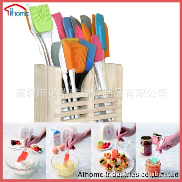 進口鏡光多功能矽膠勺子刮刀/匙羹攪拌刀/蛋糕烘焙工具/廠傢直銷工廠,批發,進口,代購