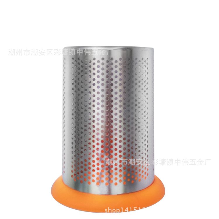 不銹鋼炫彩塑料座密孔筷子籠 帶座瀝水餐具筒 廚房用品 十元貨源工廠,批發,進口,代購