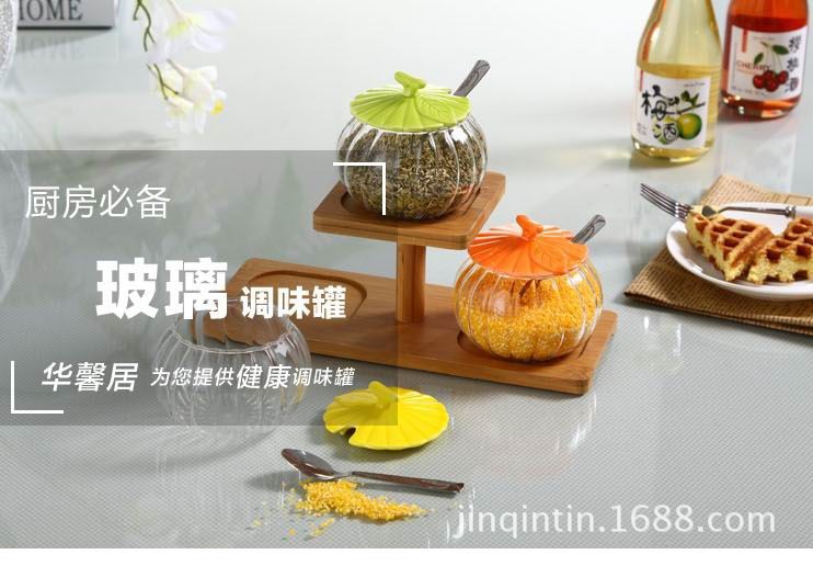 條紋玻璃陶瓷調味罐 創意調味瓶 3件套裝 鹽罐油罐調味盒廚房用品工廠,批發,進口,代購