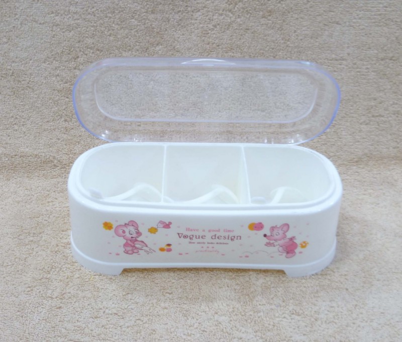 廠傢直銷 三格調味盒  塑料調味盒 廚房用品工廠,批發,進口,代購