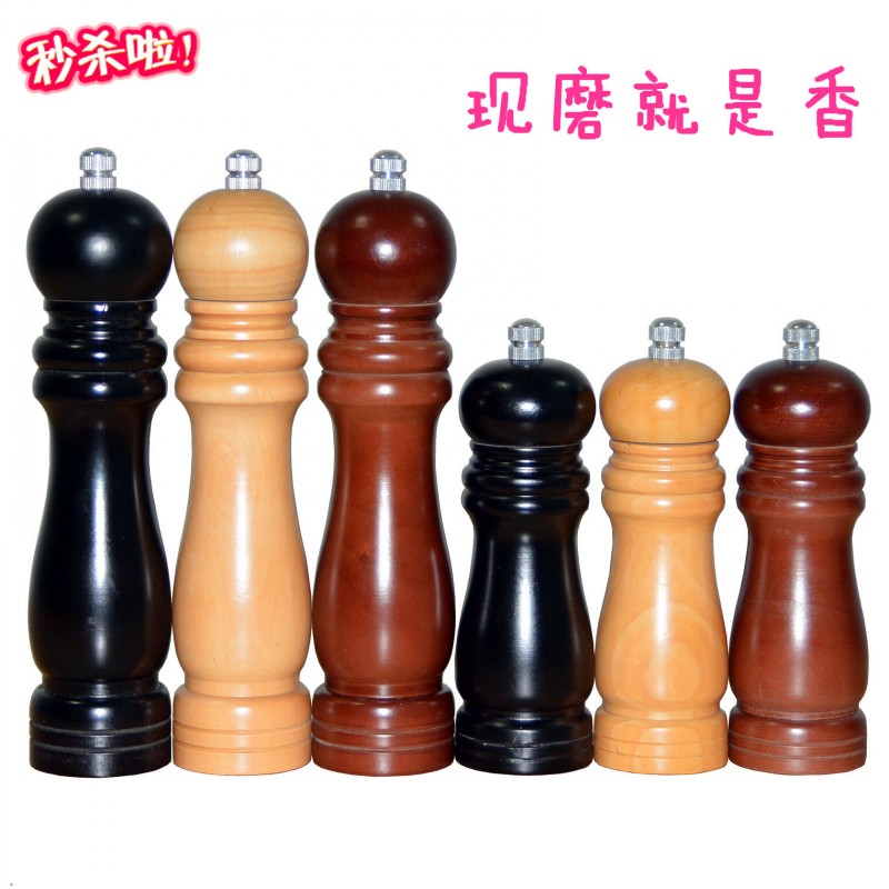 定做 廚房用品胡椒磨 手動胡椒研磨器 荷木5寸6寸8寸10寸胡椒磨工廠,批發,進口,代購