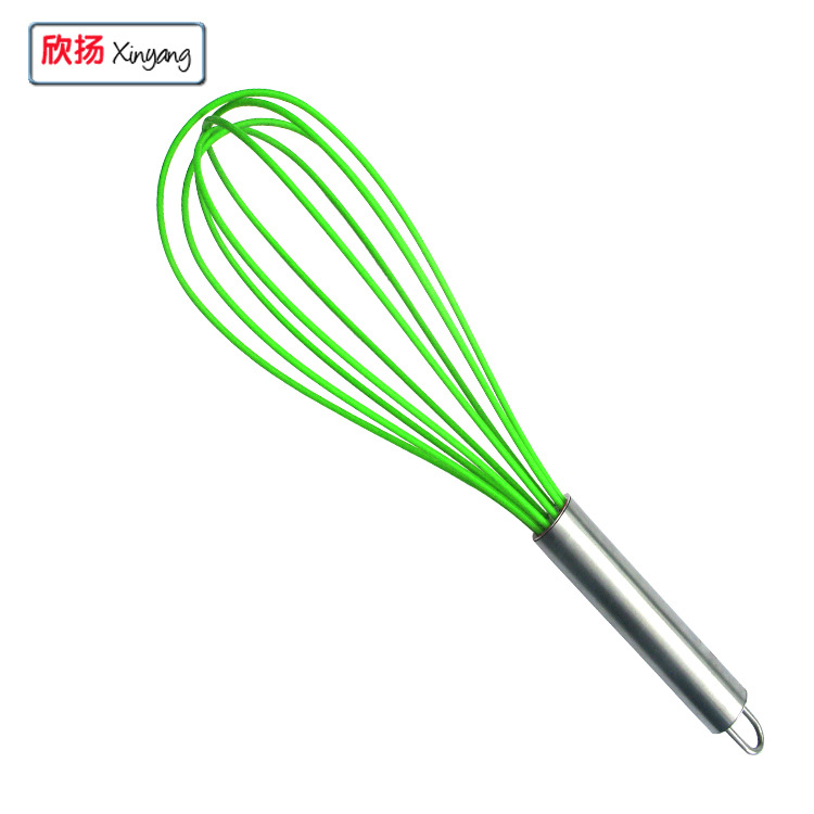 欣揚12寸不銹鋼管柄矽膠打蛋器,食物攪拌器,專業化生產,質量優勝工廠,批發,進口,代購