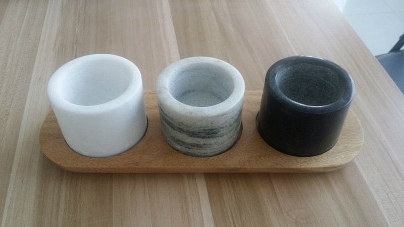歐美暢銷黑白灰三色大理石調料碗，橄欖油大理石碗 3.3‘’英寸工廠,批發,進口,代購