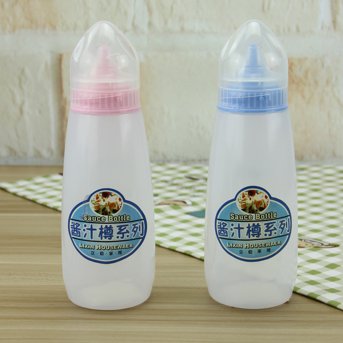 立信L154塑料沙拉擠壓瓶調料瓶調味瓶醬汁樽奶油果醬瓶蜂蜜瓶批發工廠,批發,進口,代購