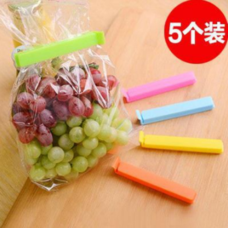 超值五枚裝 糖果色食品封口夾/密封夾/保鮮夾（5個裝）6cm工廠,批發,進口,代購