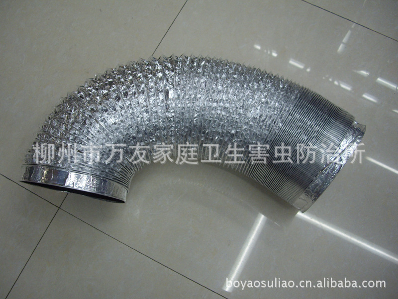 專業生產鋼絲鋁箔通風管金屬鋁煙管塑料油煙管熱水器排氣管工廠,批發,進口,代購