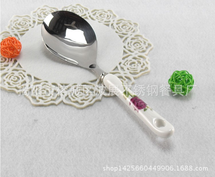 批發不銹鋼餐具  韓式花色紫玫瑰廚具套裝批發・進口・工廠・代買・代購