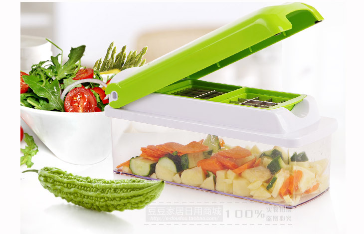 廠傢直銷PP料 Nicer Dicer 多功能切菜器廚房用品12件套 外貿批發・進口・工廠・代買・代購