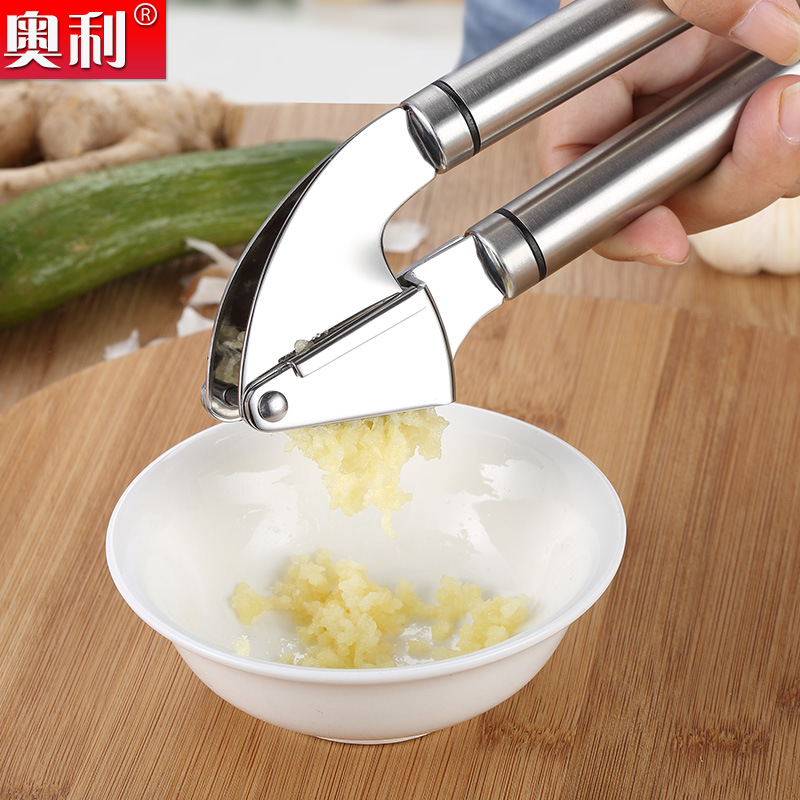 304不銹鋼壓蒜器搗蒜器蒜泥器擠剝碎夾攪蒜器廚房傢用品批發・進口・工廠・代買・代購
